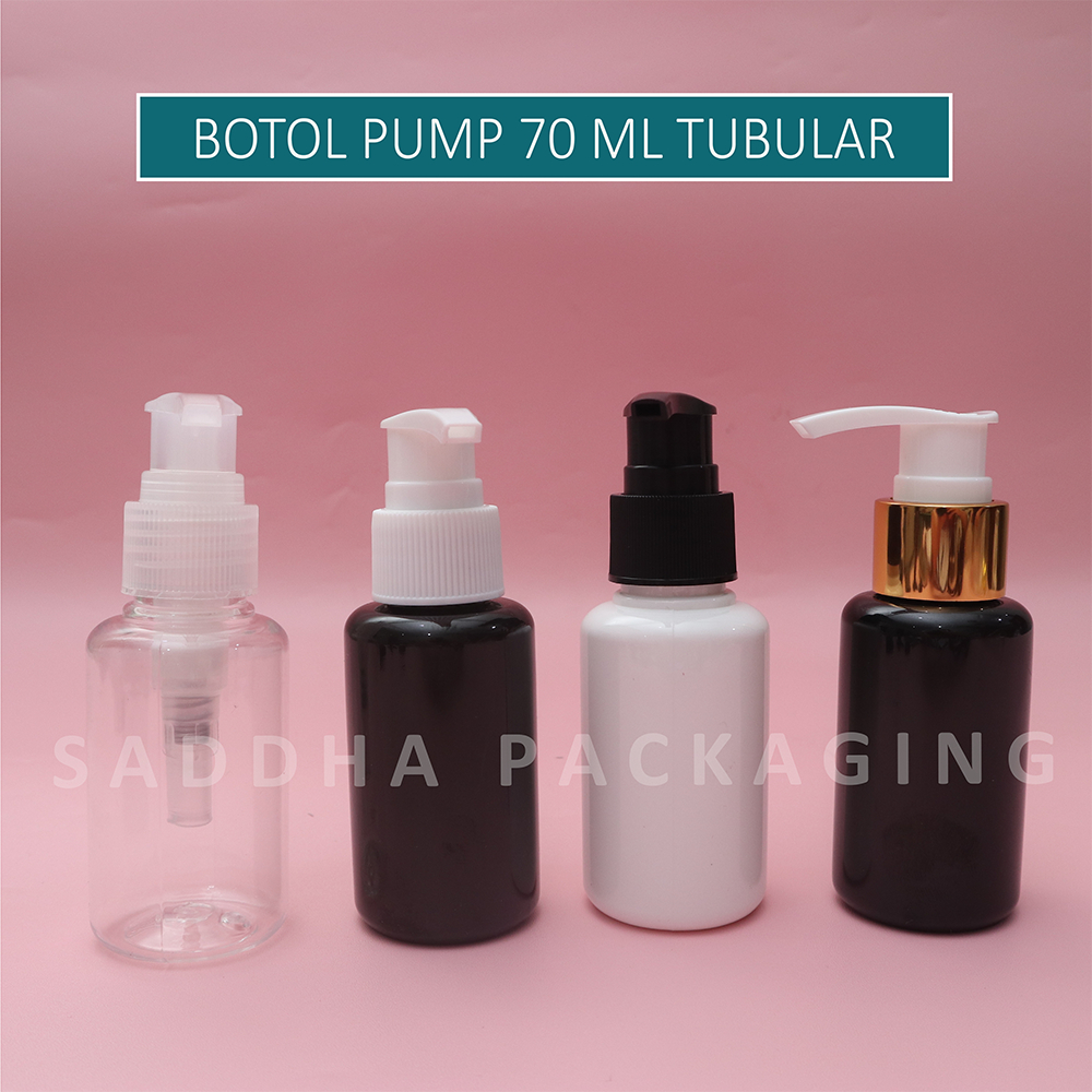 Botol 70ml Pump Lotion TUBULAR PET / Botol 70 ml Lotion Pump / Botol Sabun Shampoo / Botol Plastik H