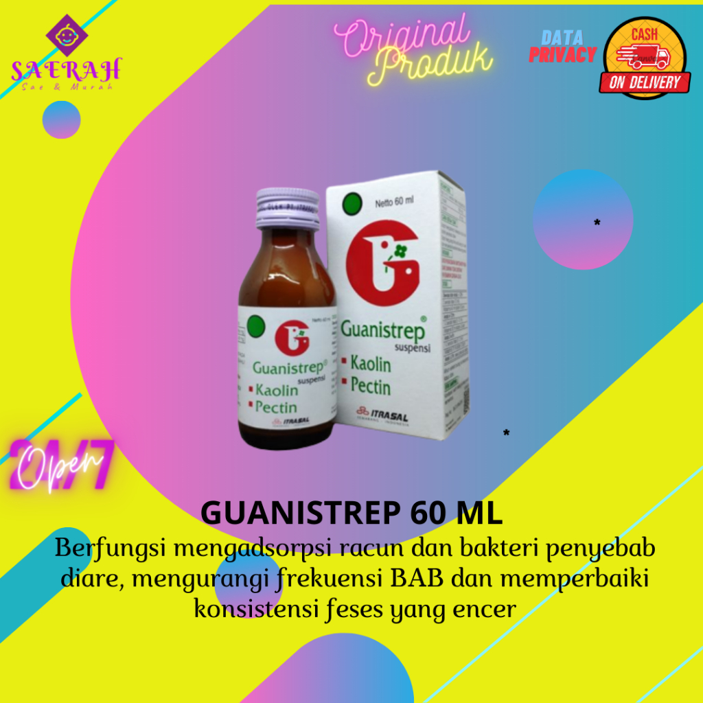 ❤Alesha❤ Guanistrep Sirup 60 ml | Sirup Diare Anak | Sirup Diare