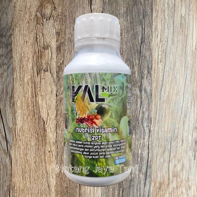 PUPUK DAUN CAIR KALMIX PLUS NUTRISI ZPT COCOK UNTUK BUAH DAN DAUN 500 ML/nutrisi vitamin zpt/meningk