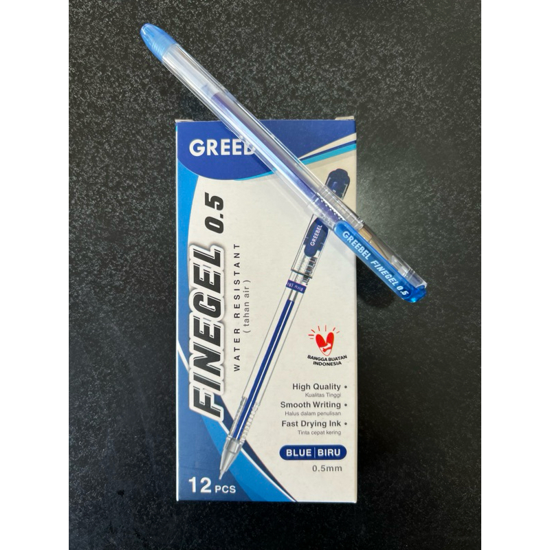 

Greebel Finegel 0.5 Biru Pena Tinta Biru
