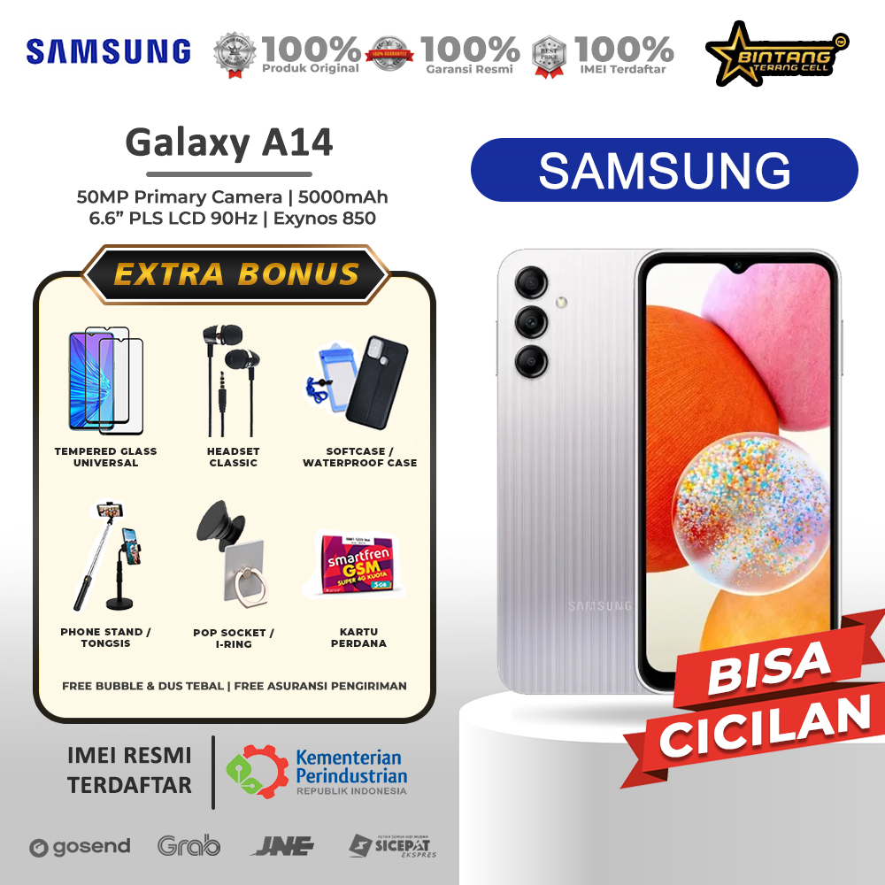 Samsung Galaxy A14 4G NFC RAM 6/128GB - 4/128GB Garansi Resmi