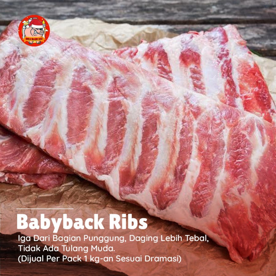 

PORK BABYBACK RIBS IGA BABY BACK BABI BALI UTK BBQ DAGING TEBAL PREMIUM
