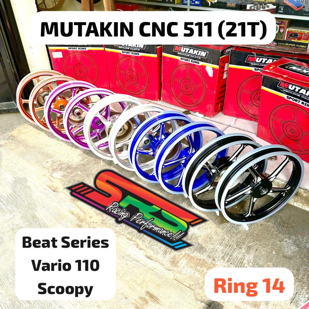 Velg Mutakin Beat,Scopy,spacy,vario110 Beat Scoopy Vario110 ring 14 21T MUTAKIN