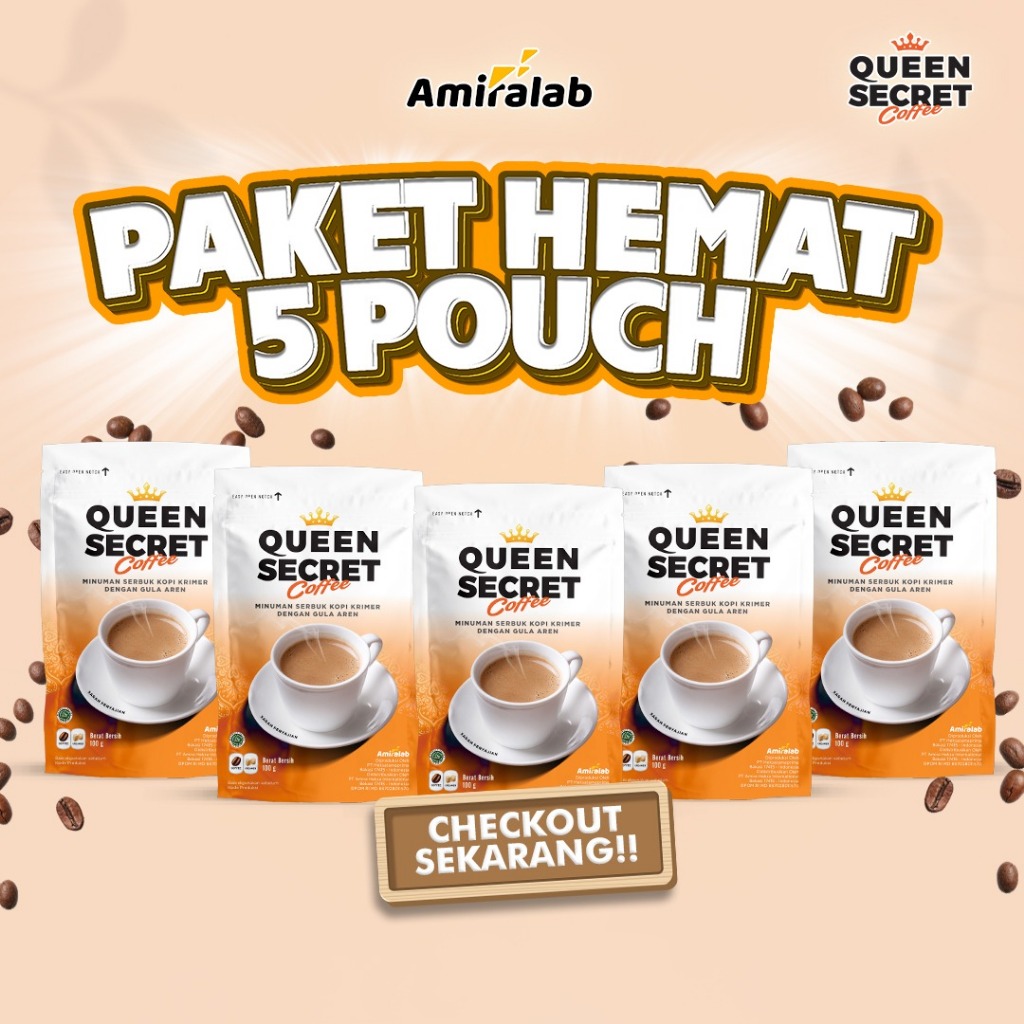 

Paket 5 HEMAT Obat Lancar Haid Queen Secret Coffee Minuman Kopi Herbal Solusi Membantu Kesehatan Siklus Wanita 100 Gr