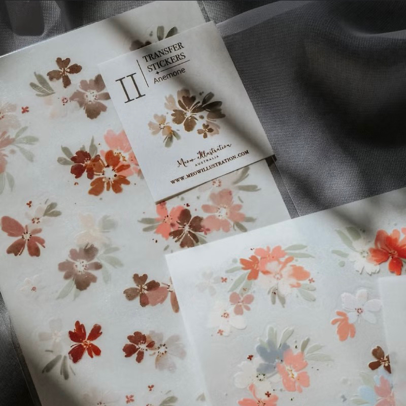 

Meow Illustration Anemone Transfer Sticker