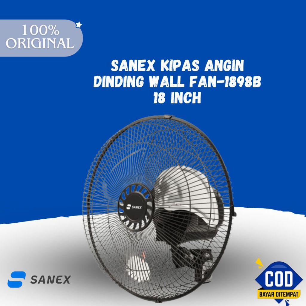 Sanex  kipas angin dinding sanex 18 inch - angin tornado KIpas Besar Kipas Besi DeskFan 1898b