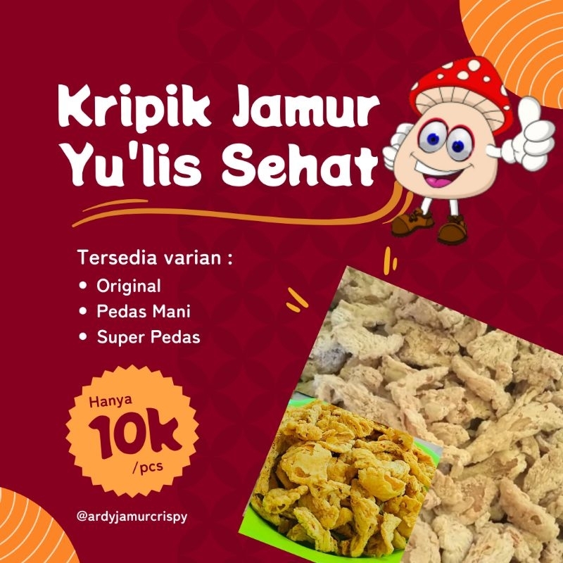 

cemilan/camilan jamur crispy/jajanan murah/snack/oleh oleh/jamur krispy/keripek jamur/jamur crispy