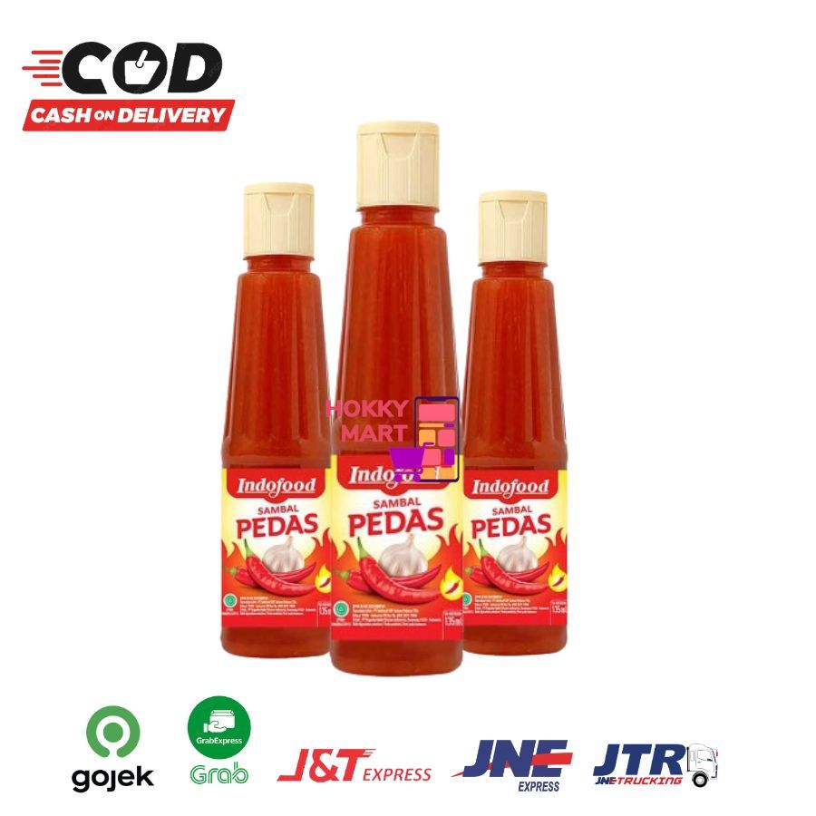 

(HOKKY) INDOFOOD SAUS SAMBAL PEDAS 135ml / Saus Sambal / Saos Pedas