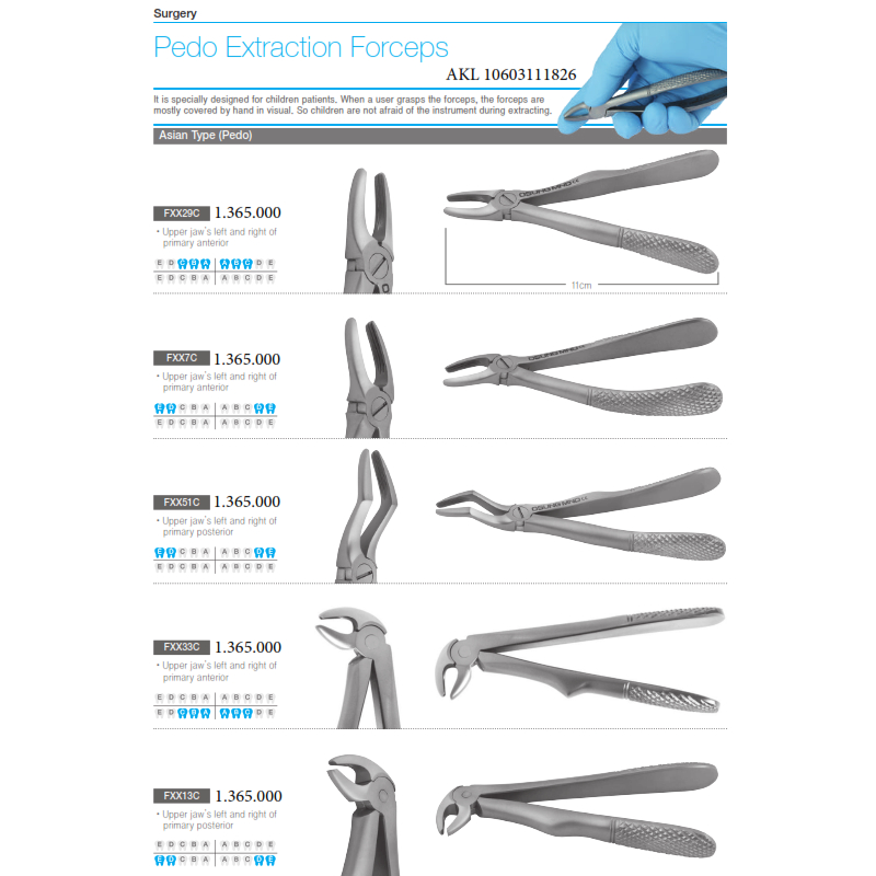 Osung Tang Extraction Forceps Cabut Gigi Anak Pedo Atas Bawah