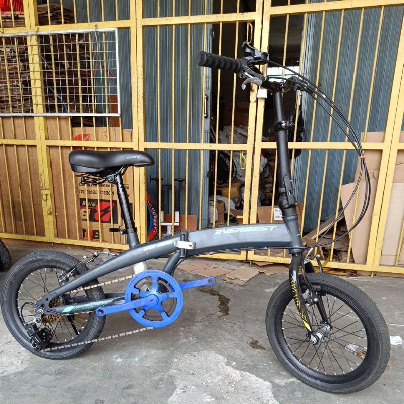 sepeda BEKAS siap pakai lipat 16 murni everbest 7 speed