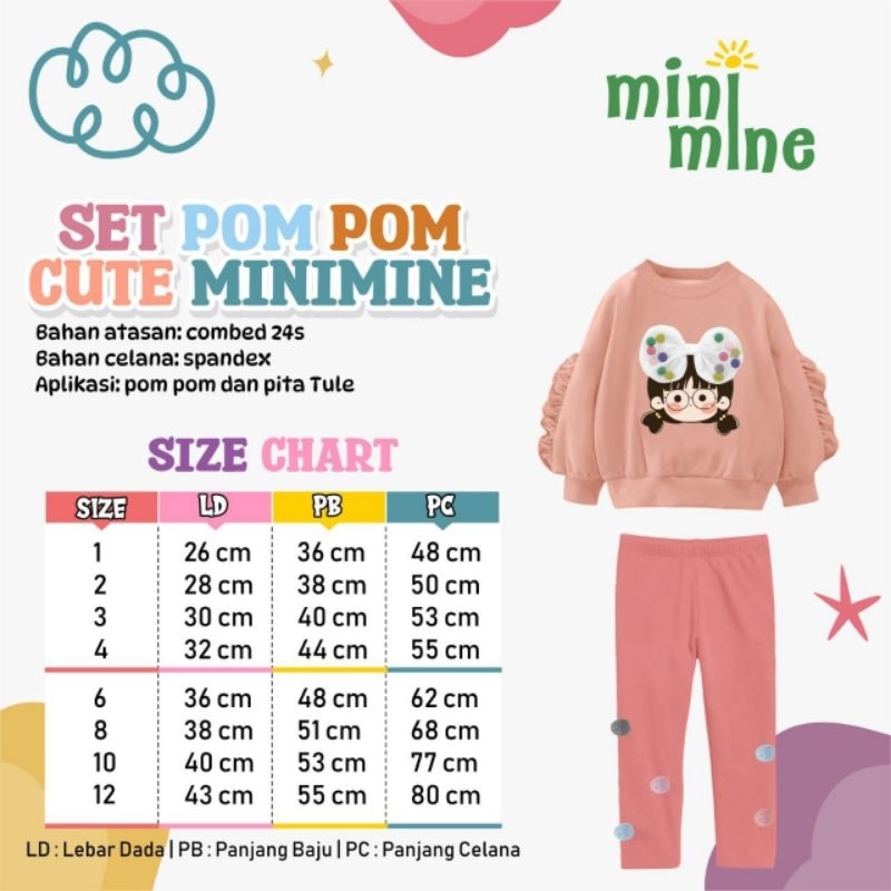 MINIMINE - Set legging pompom