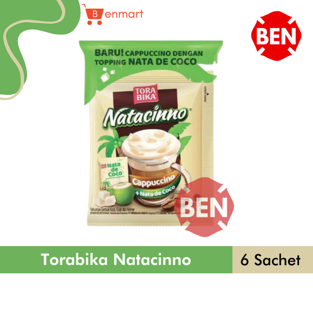 

Torabika Natacinno 1 Renceng 6 Pcs - Tora Bika Cappuccino Nata de Coco