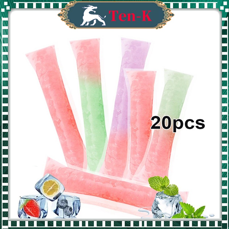20pcs Plastik Es Bonbon Plastik Es Lilin Plastik Es Pensil