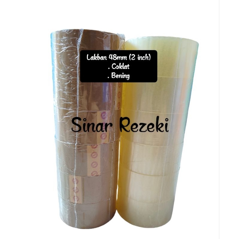 

1 BATANG 6 ROLL!! Lakban 2 inch 48 mm/lakban bening coklat 2inch/lakban karton 2 inch/lakban 48 mm/selotip 2 inch/lakban OPP