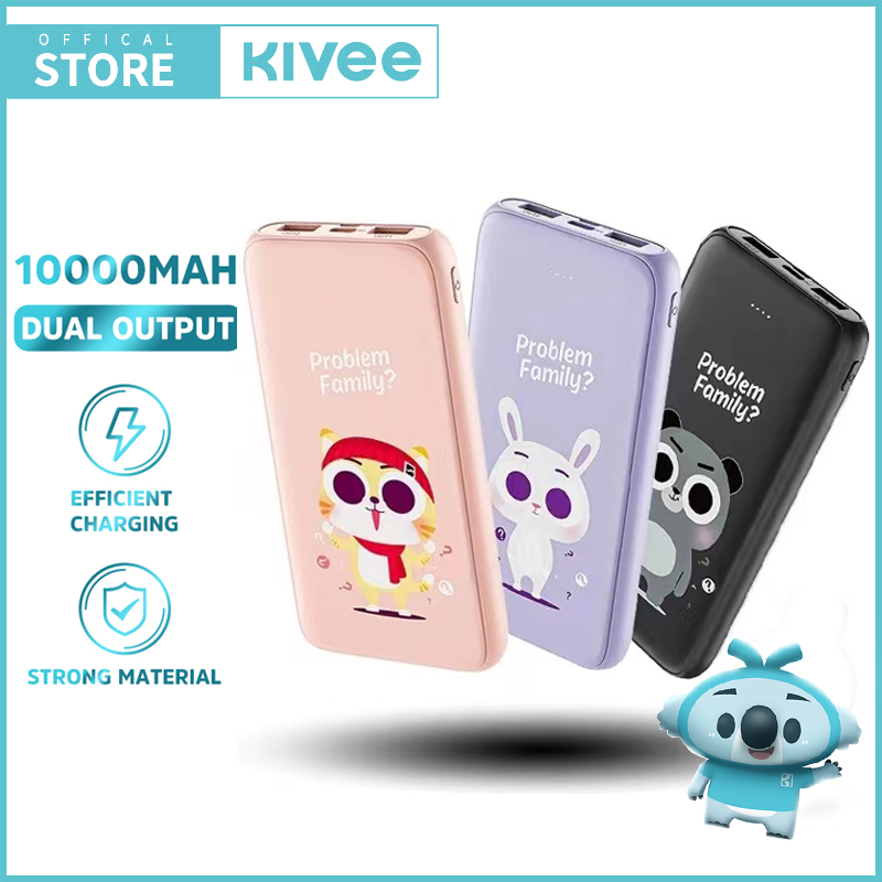 Kivee powerbank mini lucu kartun Macaron power bank 10000 mah