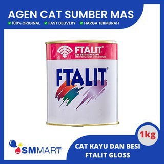 CAT FTALIT GLOSS / CAT KAYU BESI SEMUA WARNA PUTIH 731/ HITAM 582 5KG