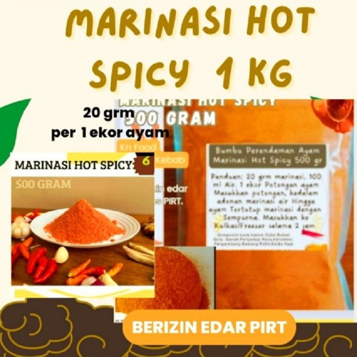 

Bumbu Marinasi Perendaman Ayam Fried Chicken - Hot Spicy Marinasi 1Kg