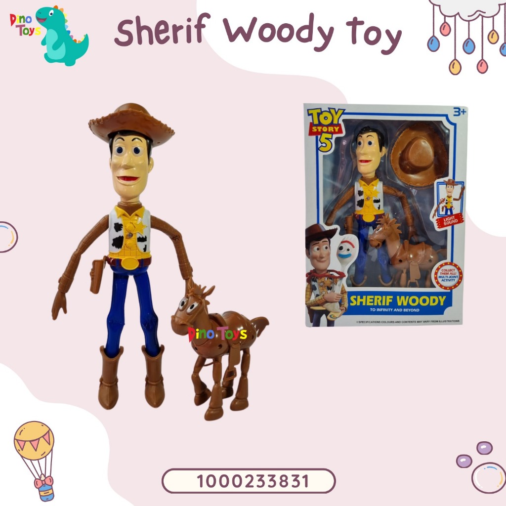 [1000233831] sherif woody Toy Story  Cowboy EJ898  mainan robot