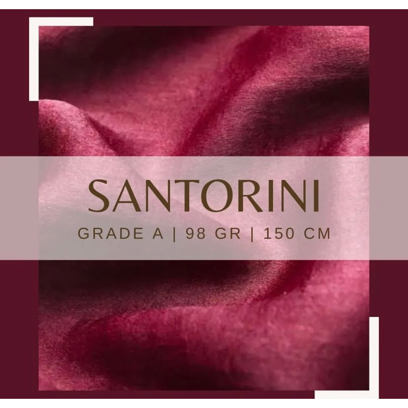 { TERBARU} KAIN SANTORINI LUXURY SILK PREMIUM | SANTORINI SILK