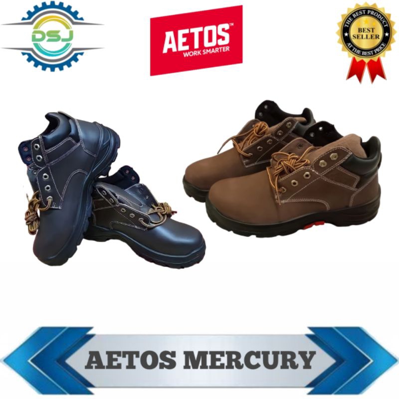 Sepatu Safety Aetos Mercury / Safety Shoes Aetos Original (UJUNG BESI)