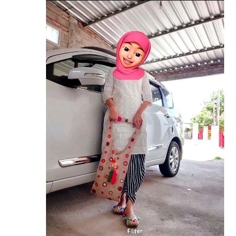 tas india selempang kaca bordir tasel