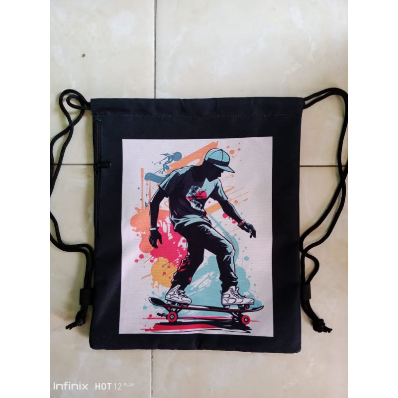 tas serut sablon printing sublimasi gambar skater