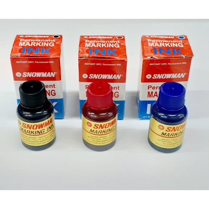 

SNOWMAN - Refill Ink Permanent Marker Biru Dan Hitam Isi Tinta Spidol Permanen