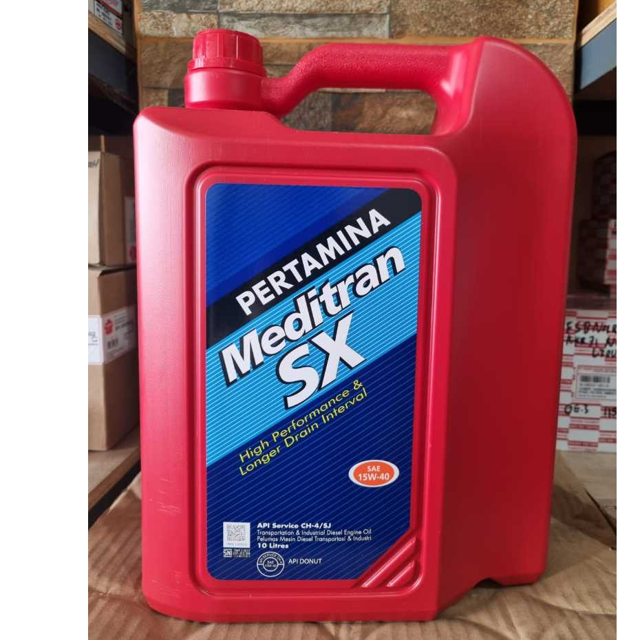 (100% ASLI) Oli Pertamina Meditran SX 15W-40 (10 Liter)