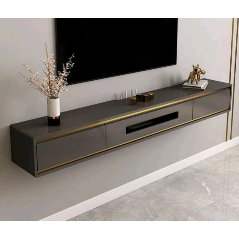 meja tv minimalis modern gantung