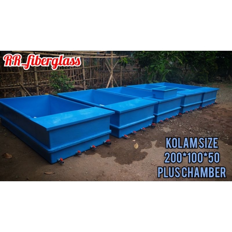 kolam fiber kaca 200*100*50