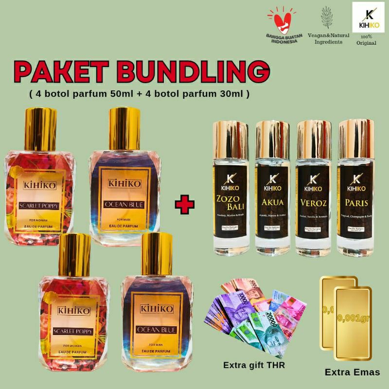 [EXCLUSIVE] Kihiko parfum spray paket bundling 8botol