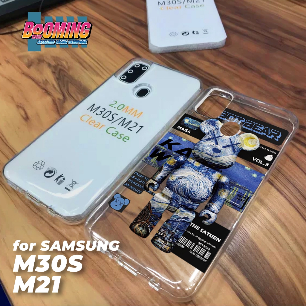 Case Samsung M21 - M30S Casing Samsung M21 - M30S Motif [KAWS] Booming Case Softcase Premium - Case 
