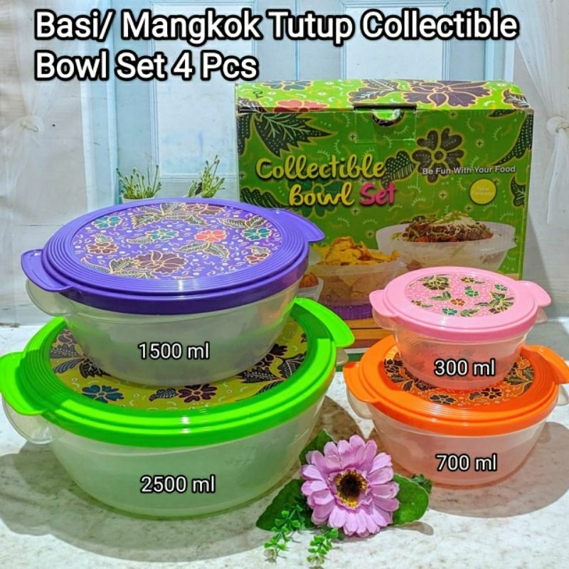 BASI / MANGKOK TUTUP COLLECTIBLE BOWL SET  ( 4 PCS) BIGGY