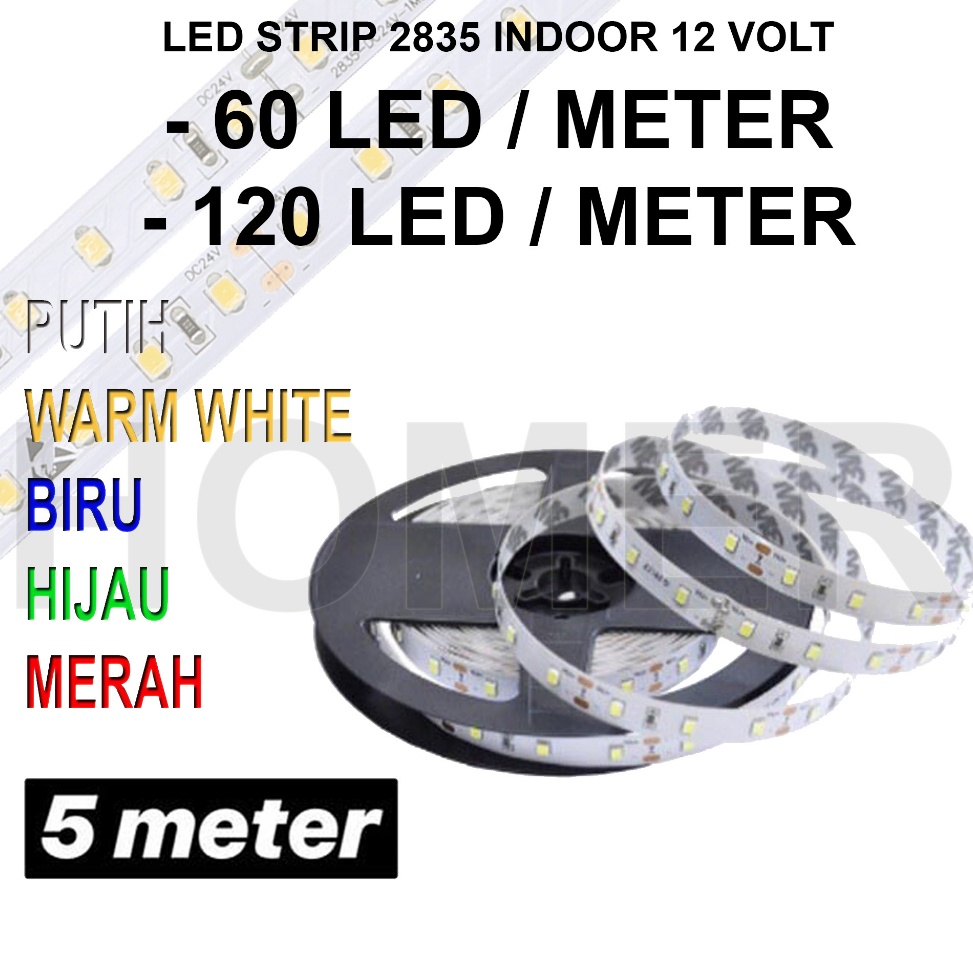 Murah banget Lampu LED strip pita flexible smd 3528  2835 ip33 ip2 ip22 ip33 nonwaterproof 12v 12 vo