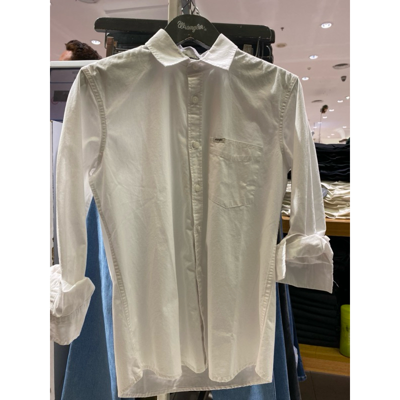 kemeja polos lengan panjang wrangler