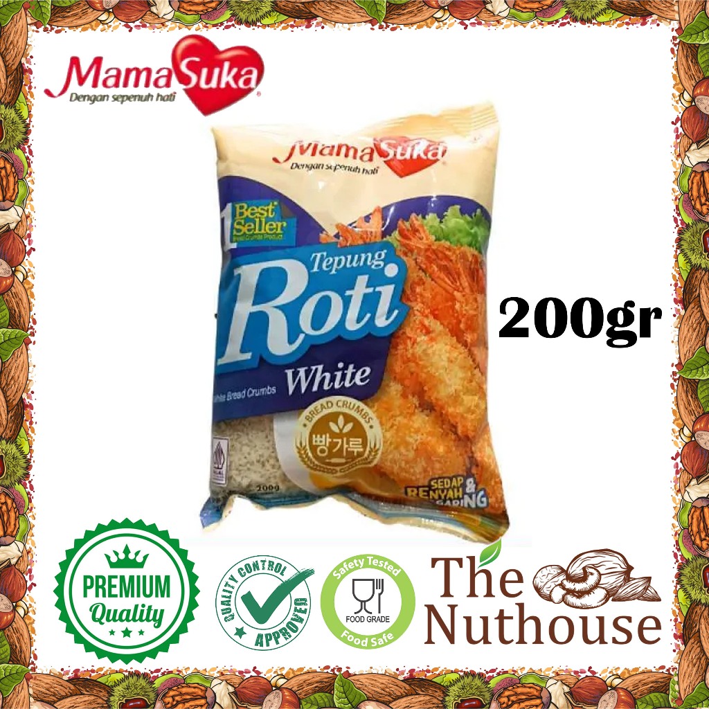

Mamasuka White Bread Crumbs / Tepung Roti Putih 200gr