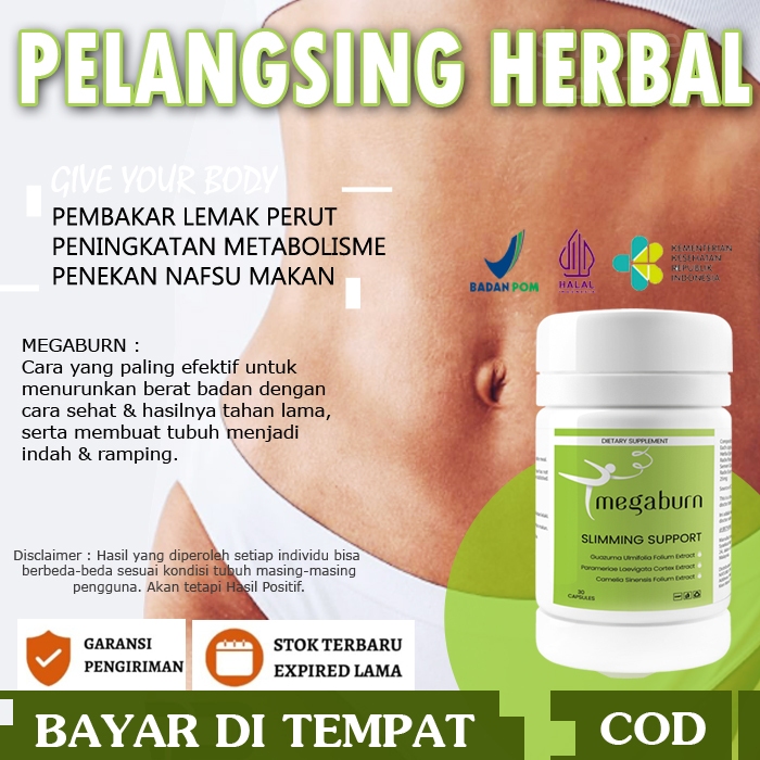 Megaburn Pelangsing Herbal 100% Original - Slimming Capsul