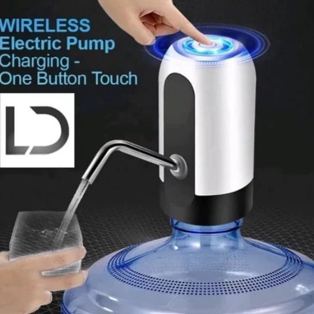 KhA WBS Pompa Galon Elektrik Q2 LED Dispenser Air Minum Recharge Otomatis Pump Electric Wireless Lis