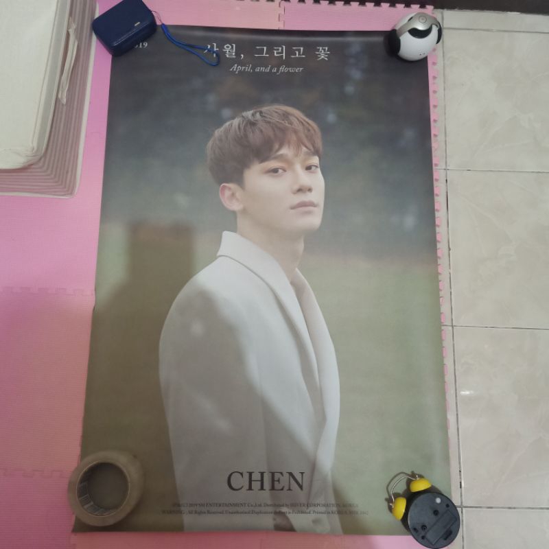 official poster album CHEN, April and a Flower