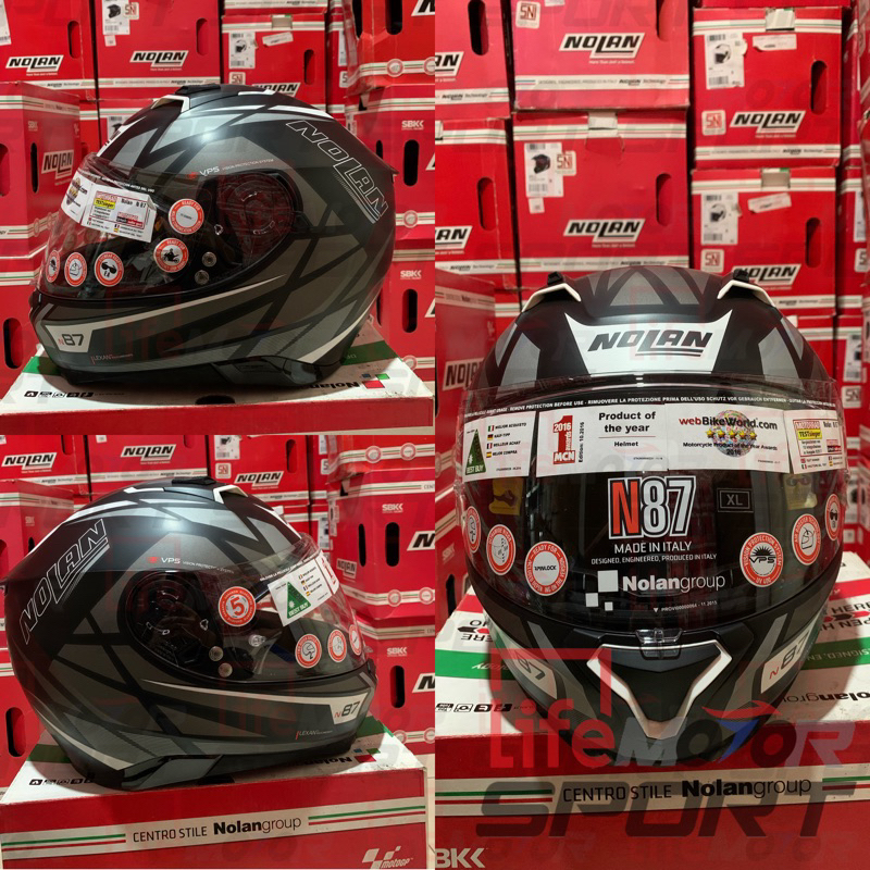 NOLAN HELM / JUAL RUGI OBRAL NOLAN N87 ORIGINALITY BLACK SILVER 100% ORIGINAL NOLAN