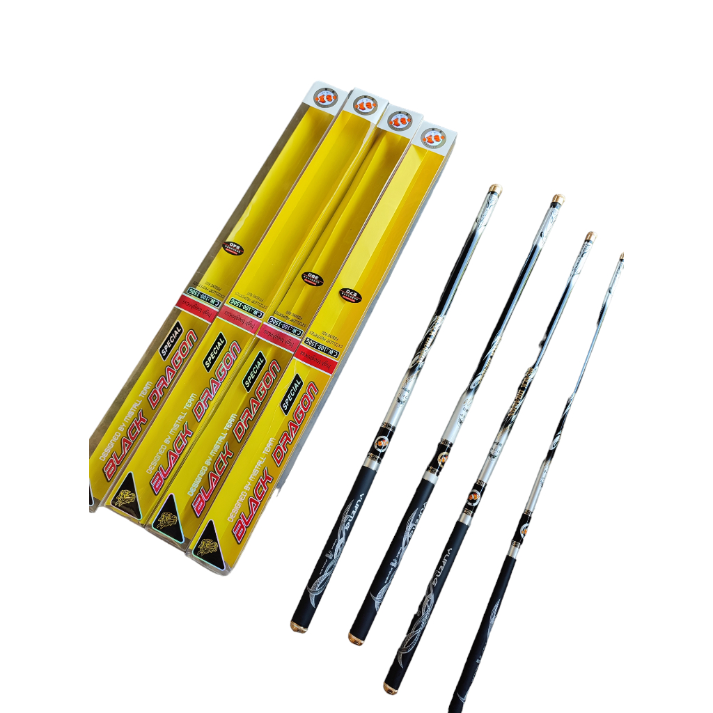 Joran Pancing Tegek haizhen black dragon 270 360 450 540 carbon ruas panjang