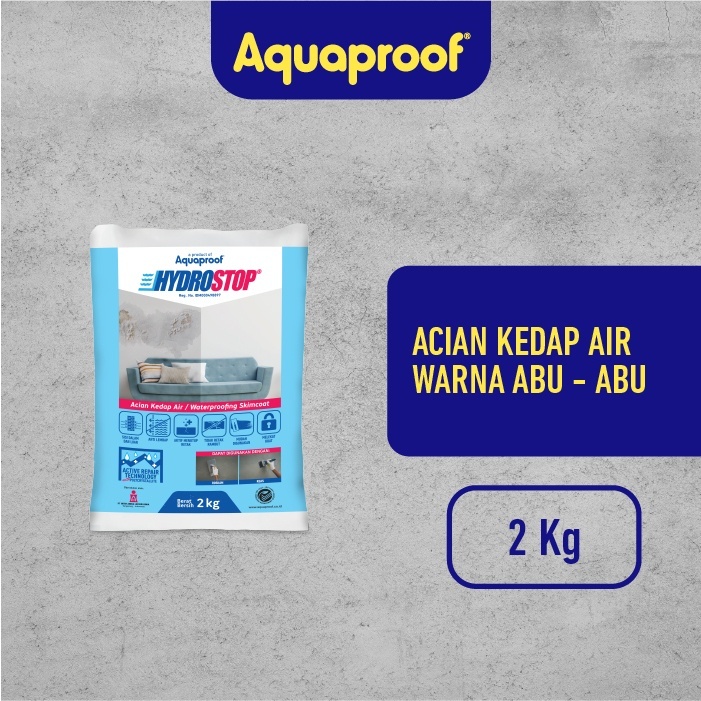 HYDROSTOP Semen Aci Acian Kedap Air / Anti Bocor dari Aquaproof 2Kg