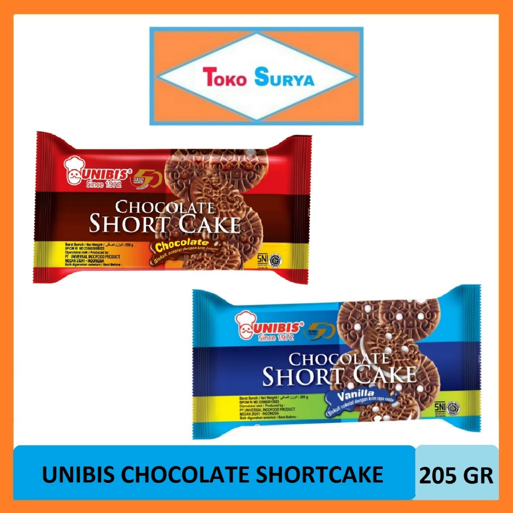 

Unibis Chocolate Short Cake Chocolate/Vanilla Biskuit Cokelat Dengan Krim Rasa Cokelat/Vanilla 205 Gr