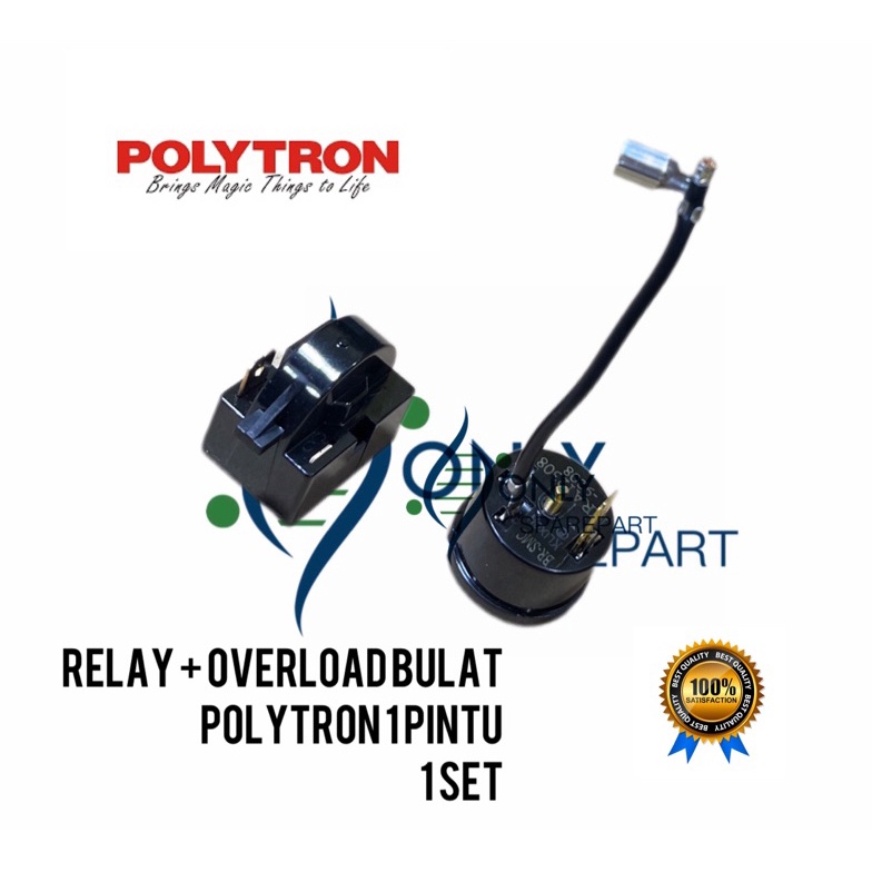 is Overload kulkas Polytron 1 pintu  relay kulkas Polytron  overload bulat  relay kulkas 1 pin kanan