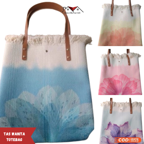 TAS BIANCA SELEMPANG BAHAN KANVAS / TAS WANITA KOREA STYLE / SUMMER VIBES TOTE BAG/TOTEBAG WANITA / 