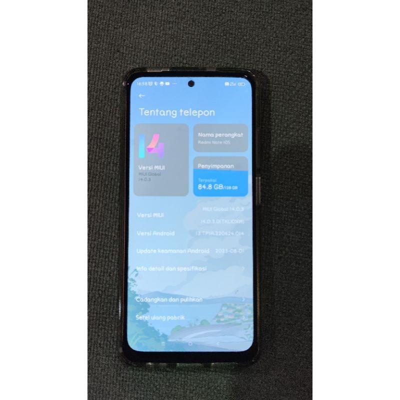 redmi note 10s second bekas mulus