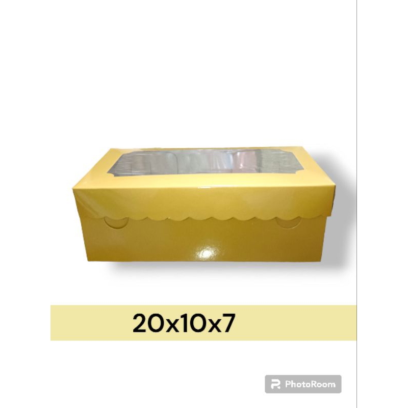 Dus Kue Emas Jendela/ Box Kue 20x10