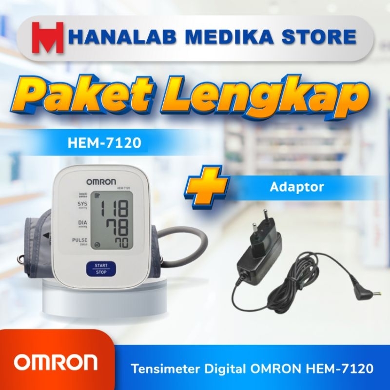 OMRON PAKET Tensimeter Hem-7120 + Omron Adaptor