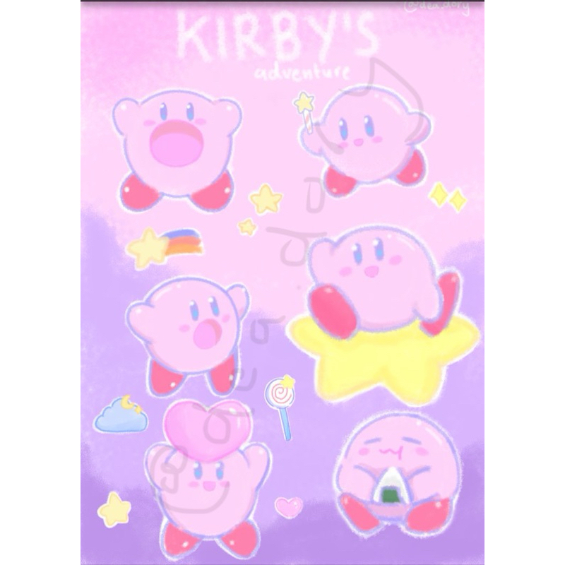 

sticker sheet kirby