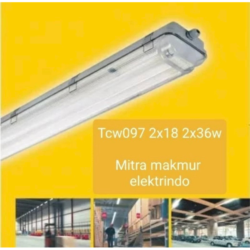 kap waterproof philips TCW097 2x36w 120CM IP65 / philips TCW097 2x28w